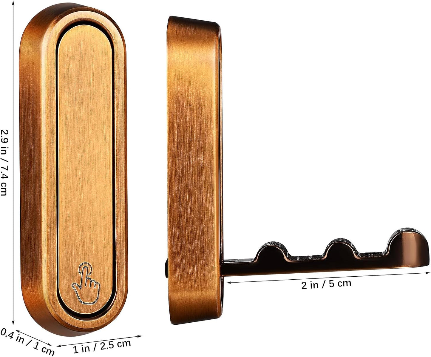 4pcs PartyKindom Foldable Wall Hooks - Retractable Coat Hook for Hanging Towels, Keys, Bags, Jackets - Includes Mounting Hardware