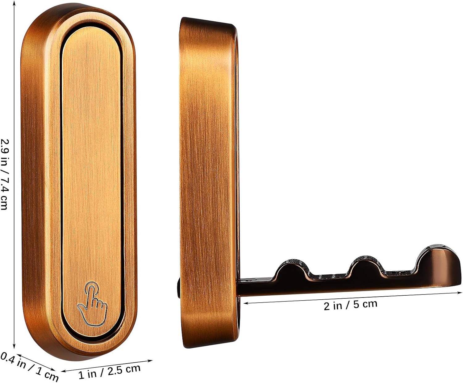 4pcs PartyKindom Foldable Wall Hooks - Retractable Coat Hook for Hanging Towels, Keys, Bags, Jackets - Includes Mounting Hardware