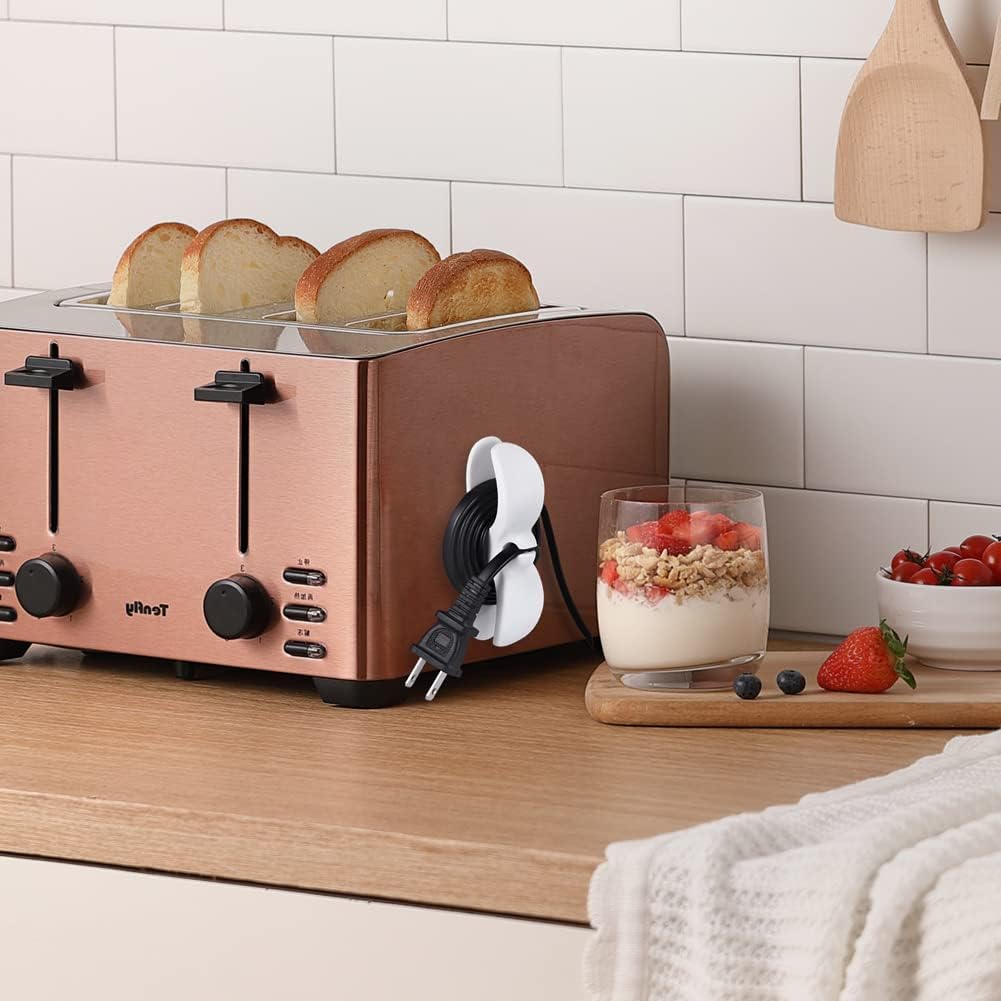 4PCS SisBroo Cord Organizer for Kitchen Appliances - Cord Winder Cable Holder for Pressure Cooker, Mixer, Blender, Coffee Maker, Air Fryer