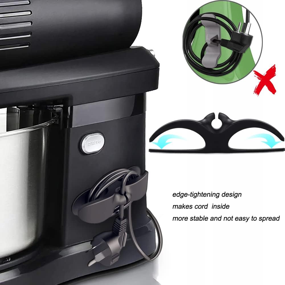 4PCS SisBroo Cord Organizer for Kitchen Appliances - Cord Winder Cable Holder for Pressure Cooker, Mixer, Blender, Coffee Maker, Air Fryer