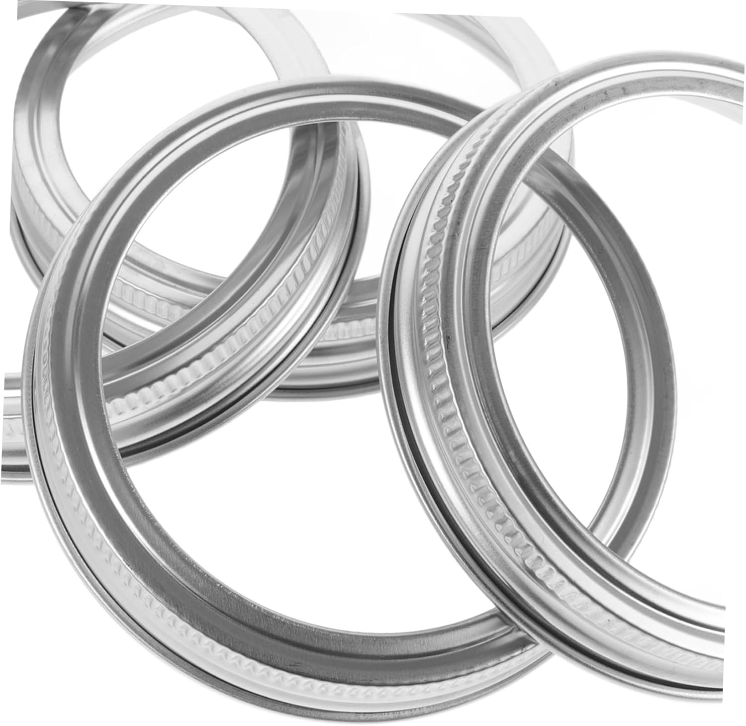4pcs Stainless Steel Wide Mouth Mason Jar Sprouting Lids - Split Sprouting Covers for Beans - Canning Rings with Strainer Screens