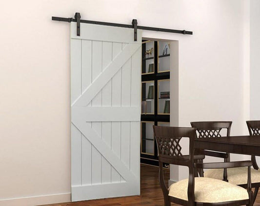 5 FT Sliding Barn Wood Door Hardware Kit - U-MAX Basic Sliding Track (Basic "J") - WildKart