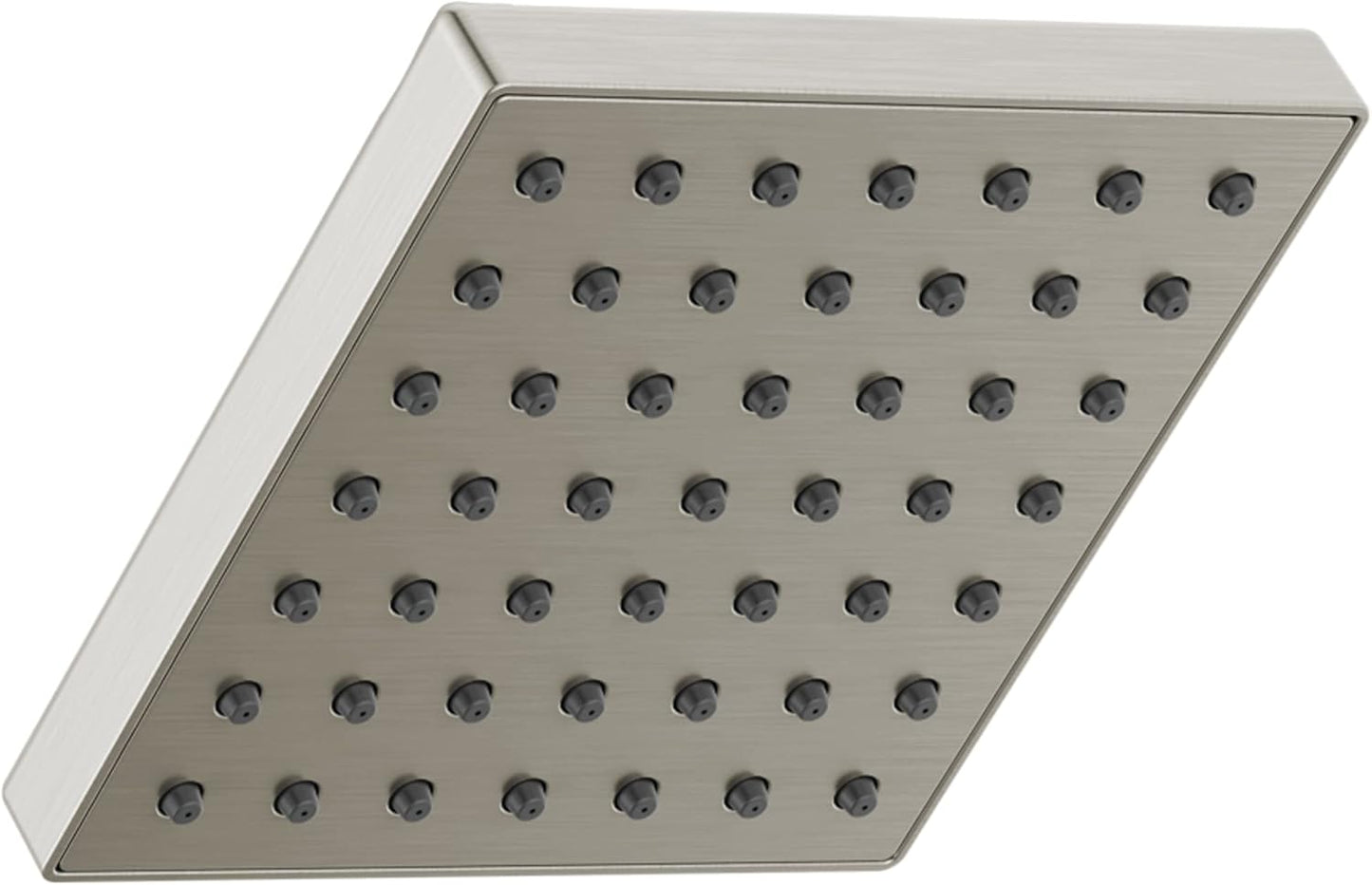 5-inch Brushed Nickel Square Shower Head with High Pressure - Delta Faucet RP101846SS, 1.75 GPM