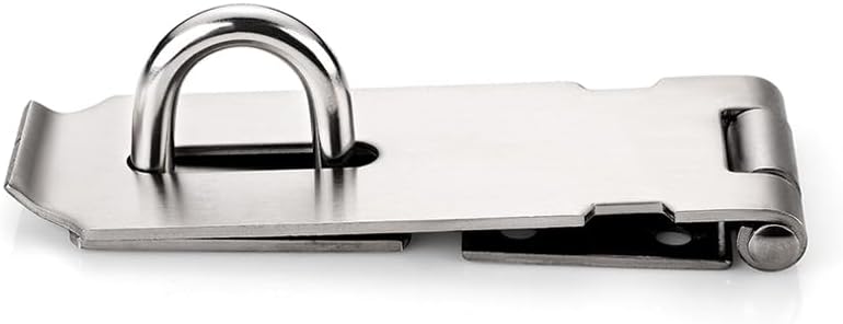 5-Inch Stainless Steel Door Hasp Latch Lock with Screw for Doors, Gates, and Cabinets - WildKart