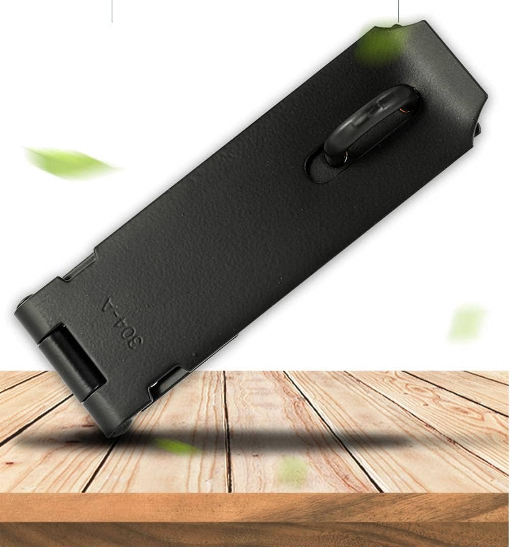 5-Inch Stainless Steel Door Hasp Latch with Black Matte Finish for Gate Locks - WildKart