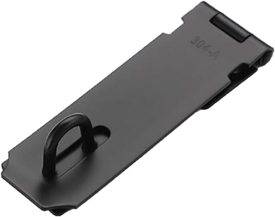 5 Inch Stainless Steel Matte Black Finish Padlock Hasp Door Clasp Gate Lock Latch