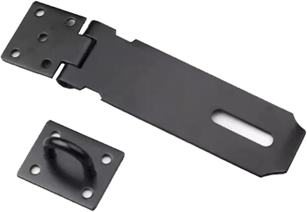 5 Inch Stainless Steel Matte Black Finish Padlock Hasp Door Clasp Gate Lock Latch