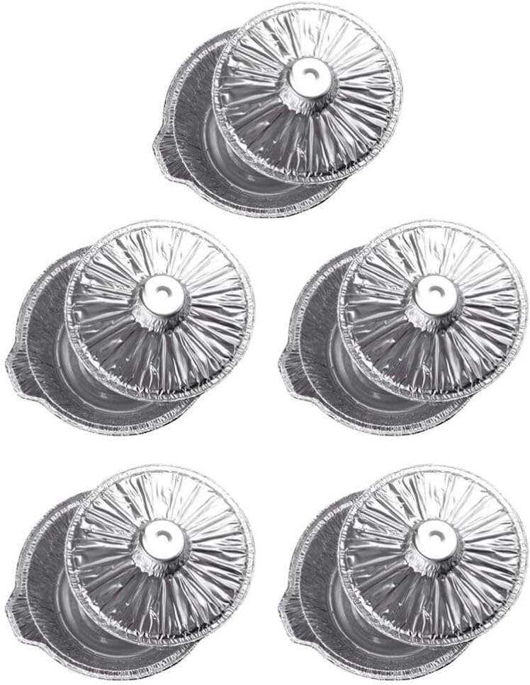 5-Pack 8 Inch Round Tin Foil Pans with Lids - Disposable Aluminum Pie Pans for Baking, Roasting, and Cooking - 1150ml Capacity