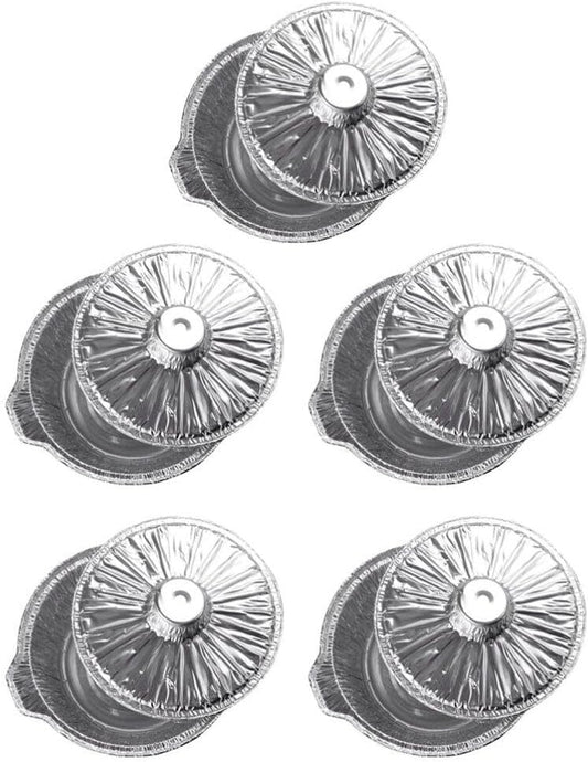 5-Pack 8 Inch Round Tin Foil Pans with Lids - Disposable Aluminum Pie Pans for Baking, Roasting, and Cooking - 1150ml Capacity