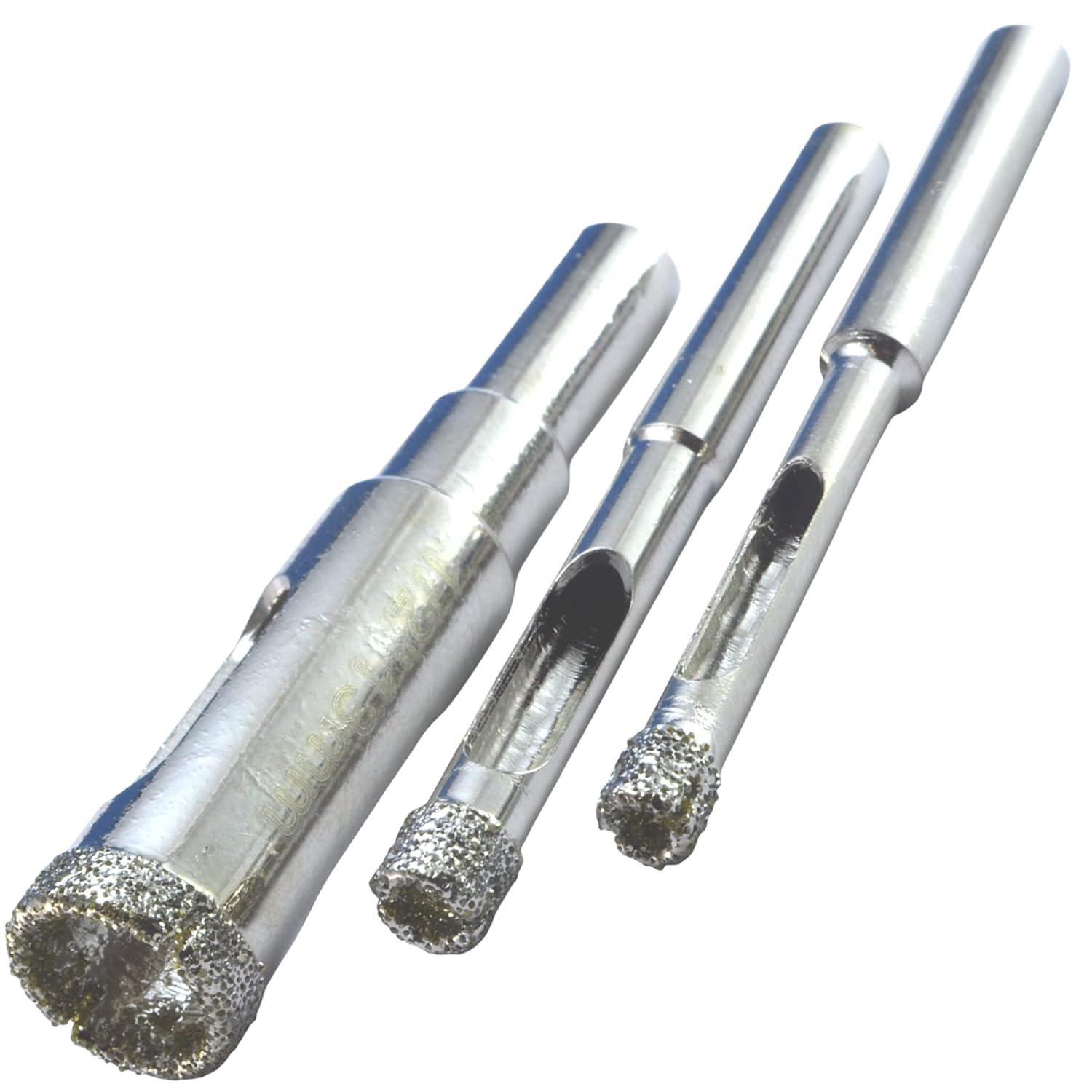 5-Pack Diamond Tile Drill Bit Kit for Glass & Porcelain - Includes 3/16", 1/4", 1/2" Bits for Ceramic, Granite, and Bottles