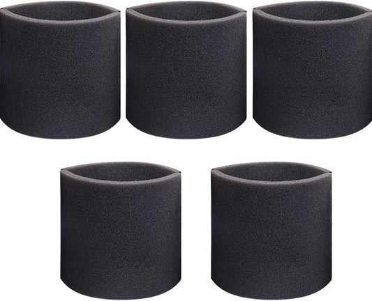 5 Pack Foam Sleeve VF2001 Filter Replacements for Shop Vac Wet Dry Vacuums 5 Gallon+ - Compatible with Vacmaster & Genie Vacuums