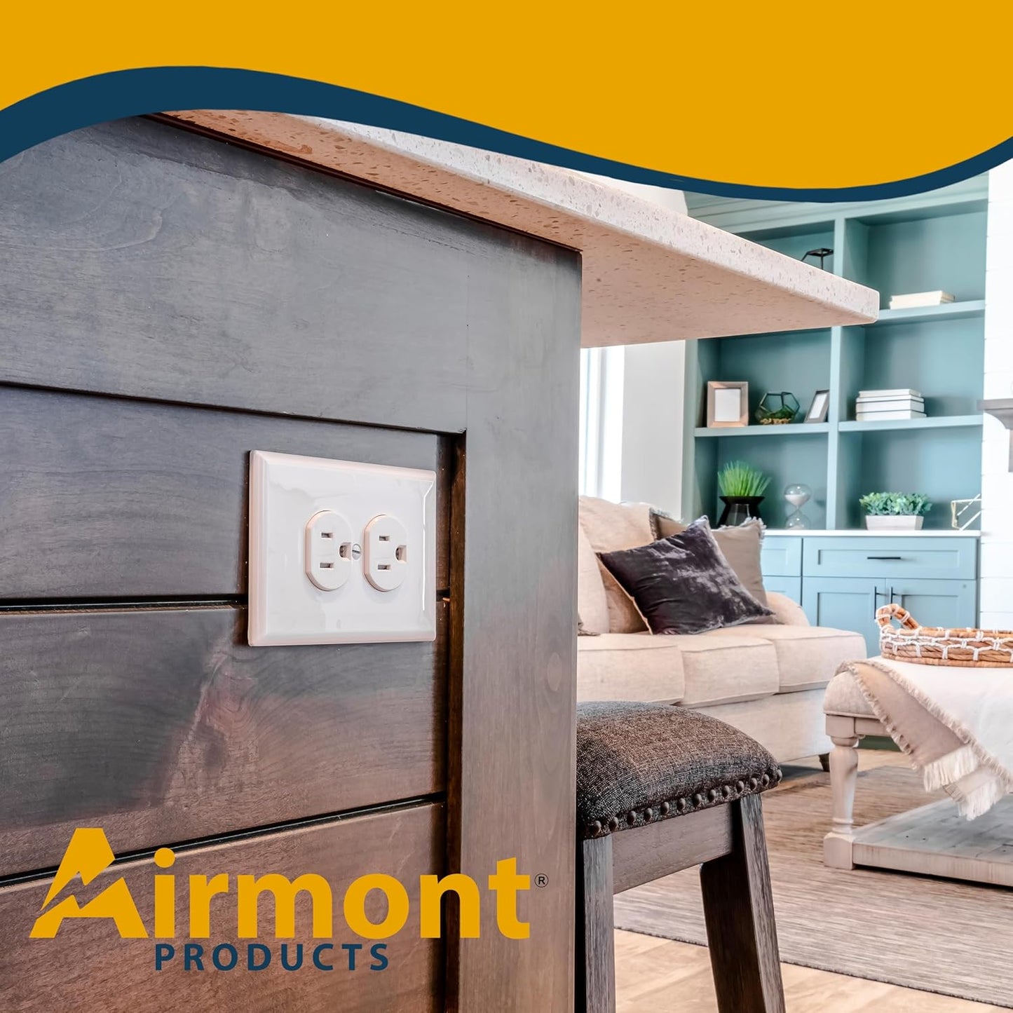 5 Pack of Airmont One Gang Duplex Receptacle Cover Plates, White Painted Metal, 4.50" x 2.76", Unbreakable and Corrosive Resistant