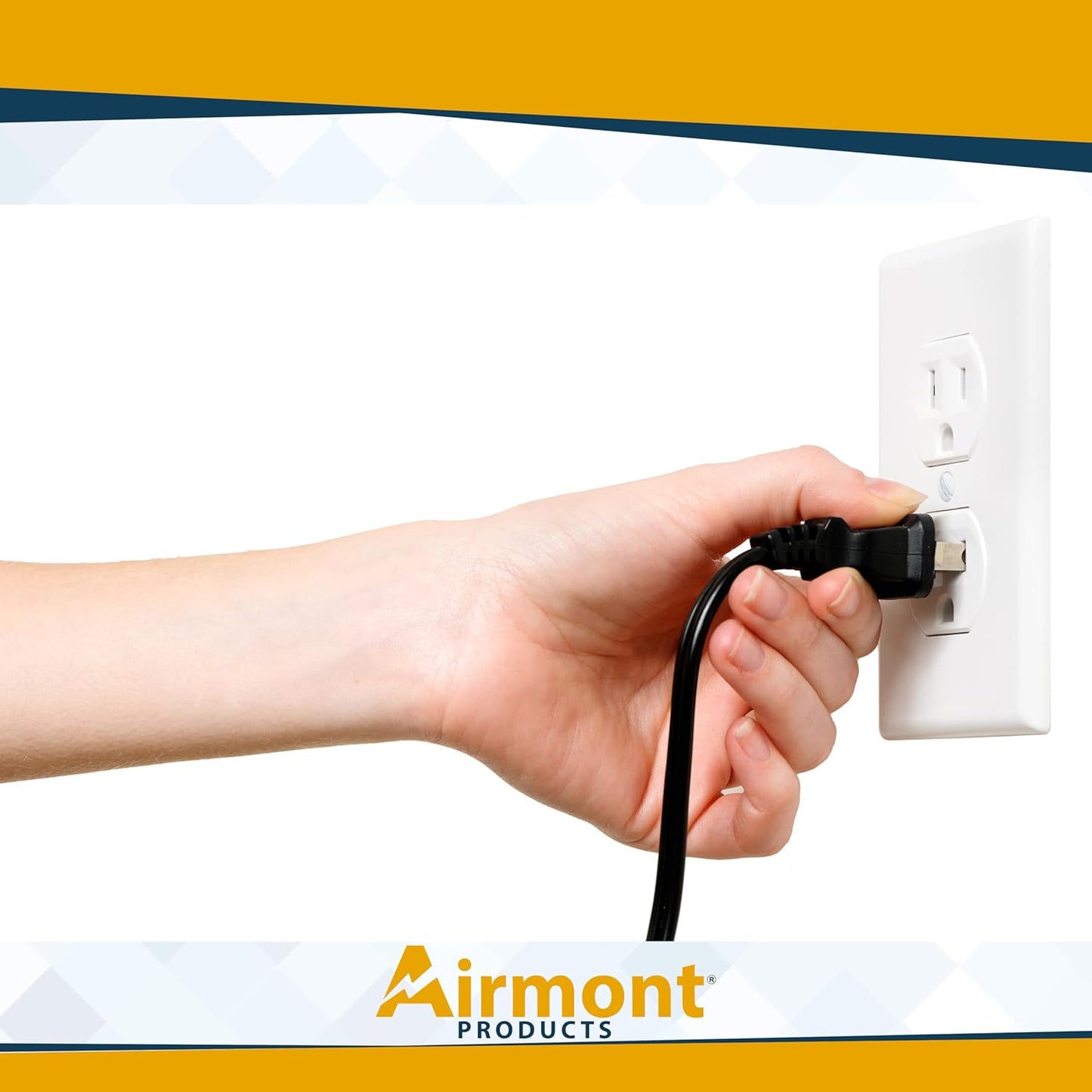 5 Pack of Airmont One Gang Duplex Receptacle Cover Plates, White Painted Metal, 4.50" x 2.76", Unbreakable and Corrosive Resistant