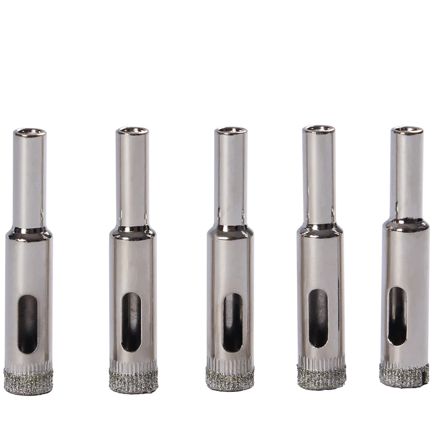 5 Pcs DRILAX 3/8 Inch Diamond Drill Bits for Ceramic Tile - Premium Alloy Steel Bits for Glass, Porcelain, Quartz, and Granite