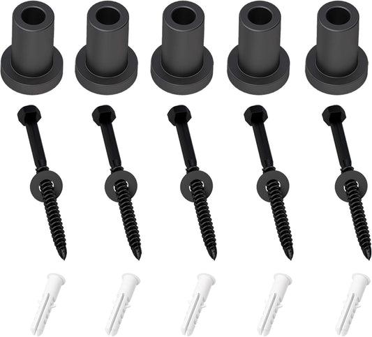5-Piece 2" Skysen Barn Door Wall Spacer Set with Screws - Securely Connect Sliding Barn Door Hardware Steel Track to Wall