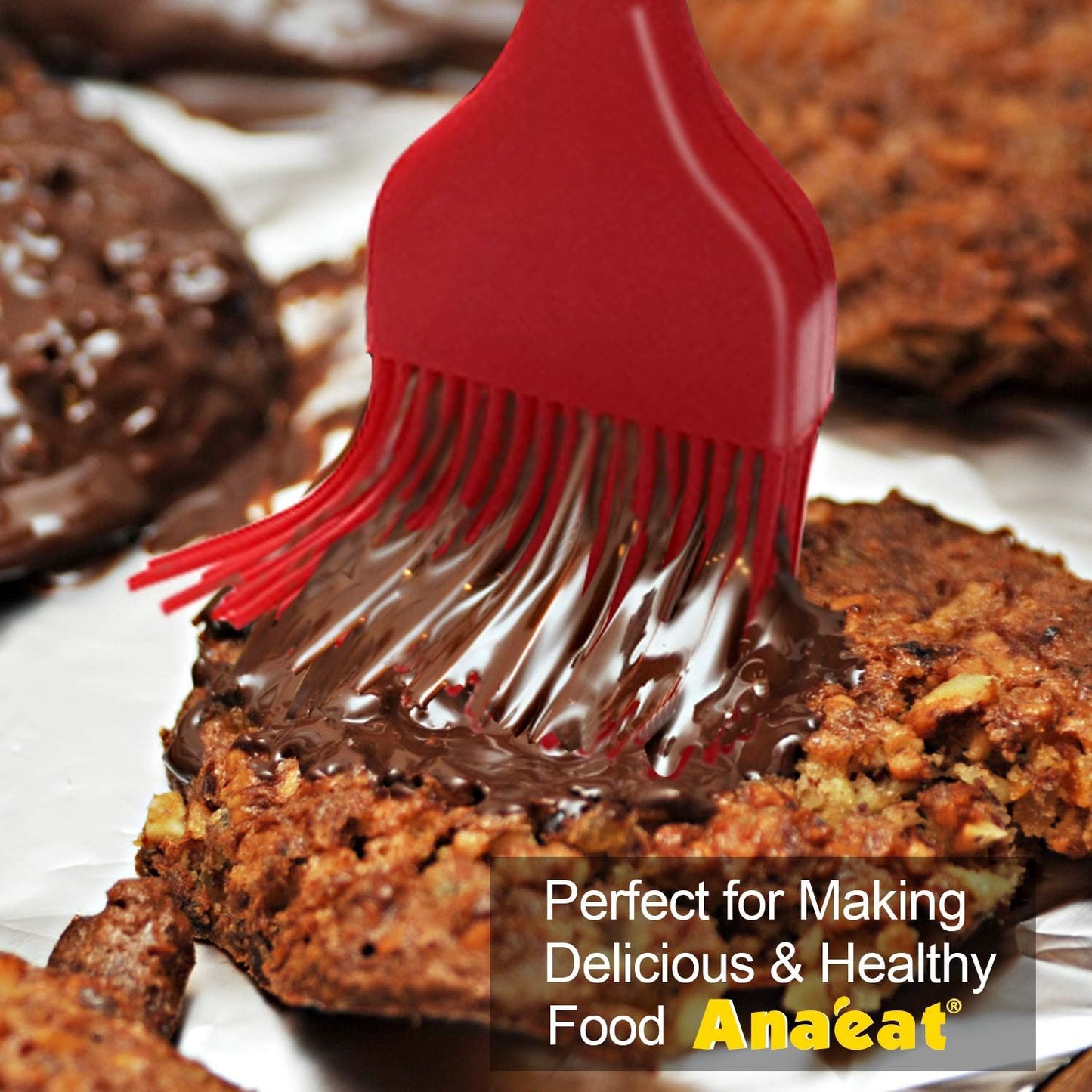 5-Piece Anaeat Silicone Basting Pastry Brush Set - Heat Resistant, Hygienic Design for BBQ, Grill, Baking - BPA Free & Dishwasher Safe - 10"+8.2