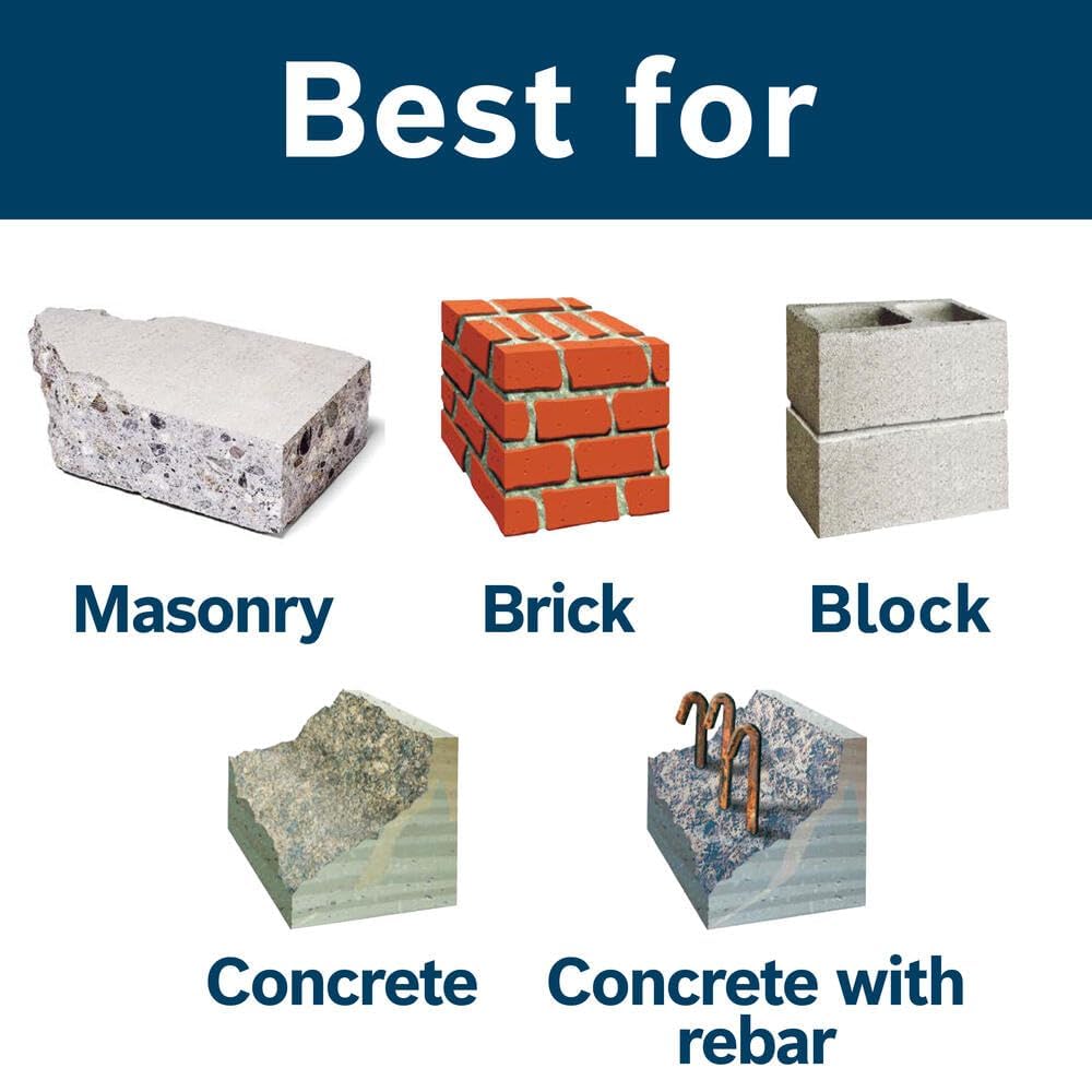 5-Piece Bosch SDS-Plus Bulldog Tough Rotary Hammer Bit Set HC4CK005