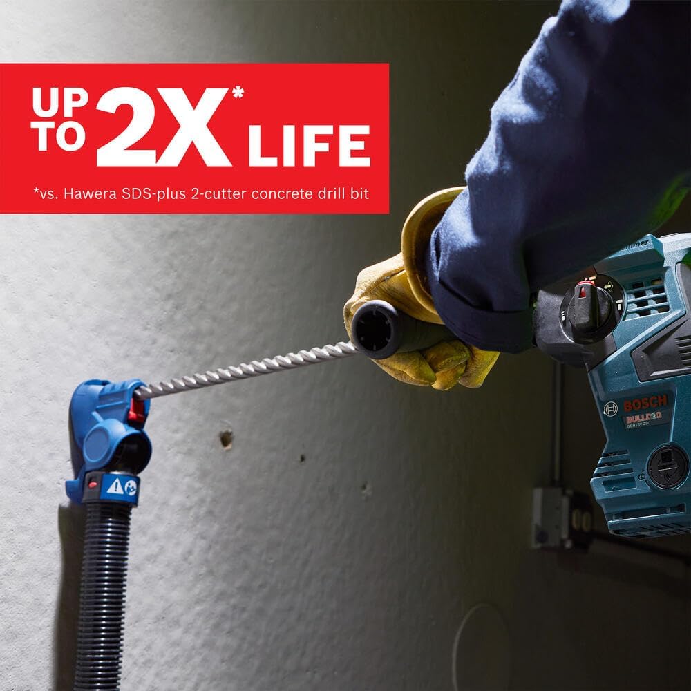 5-Piece Bosch SDS-Plus Bulldog Tough Rotary Hammer Bit Set HC4CK005