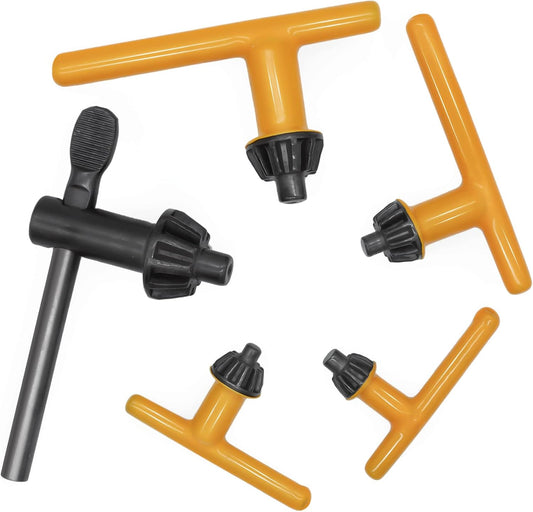5-Piece Chuck Key Wrench Set for Electric Drills (3/4" to 1/4" Diameter) - Famgee Replacement Kit