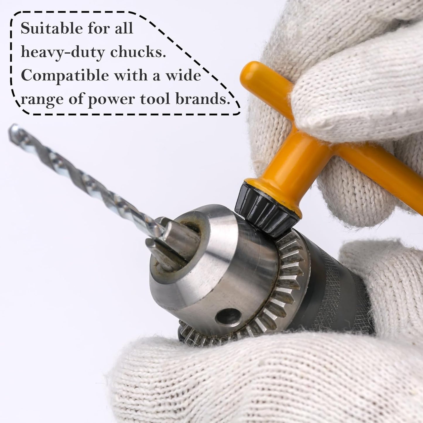 5-Piece Chuck Key Wrench Set for Electric Drills (3/4" to 1/4" Diameter) - Famgee Replacement Kit