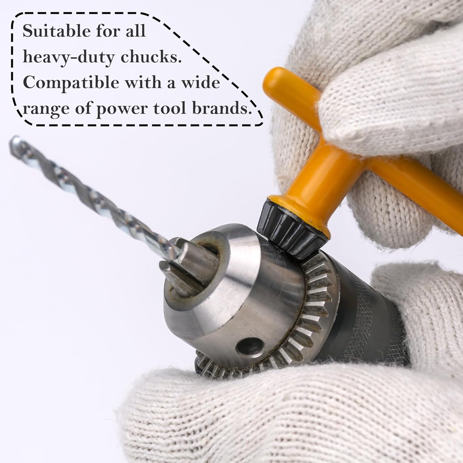 5-Piece Chuck Key Wrench Set for Electric Drills (3/4" to 1/4" Diameter) - Famgee Replacement Kit