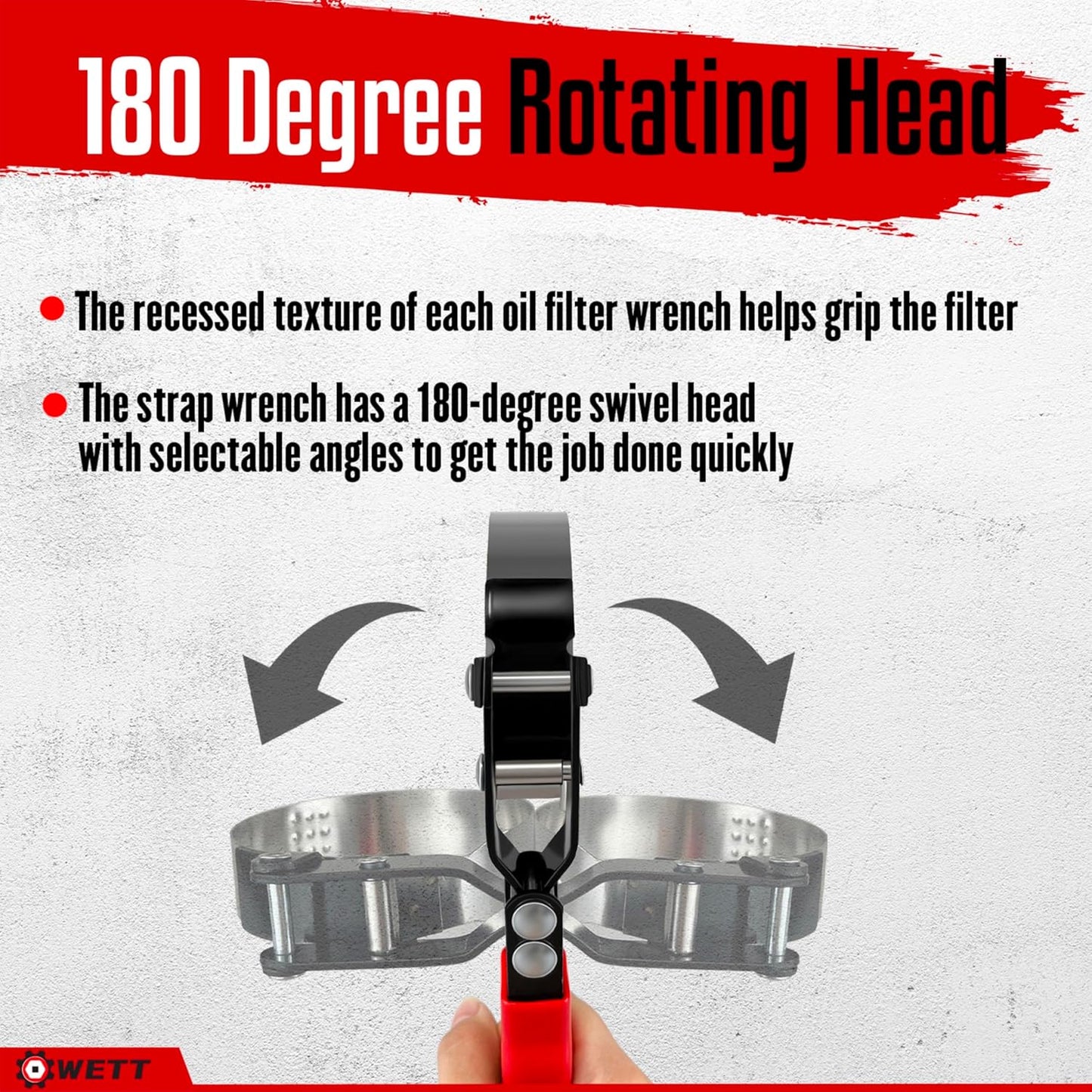 5-Piece Swivel Oil Filter Wrench Set with Adjustable Plier - Stainless Steel Removal Tool for Standard Filters (2-3/4" to 5-1/4")