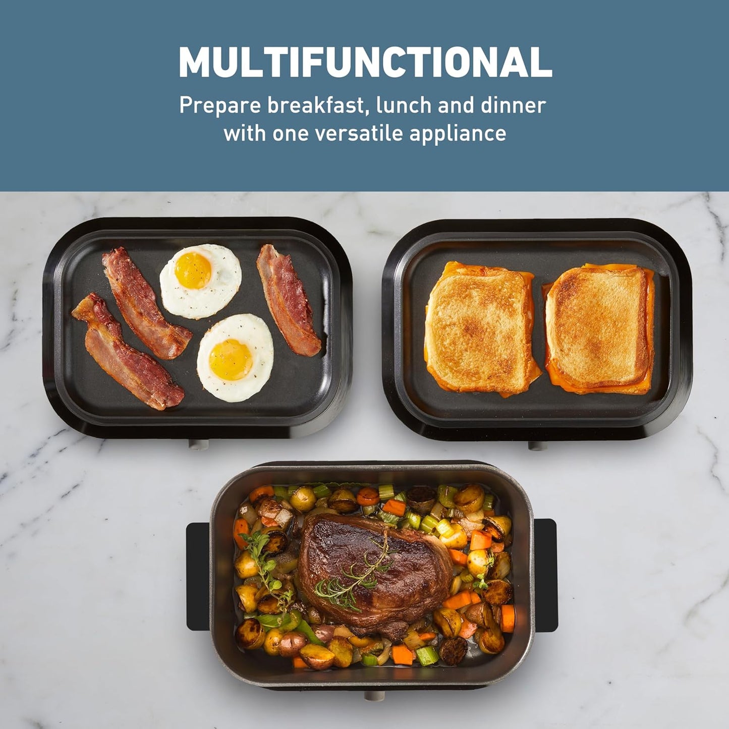 5-Quart West Bend Slow Cooker with Variable Temperature Control, Non-stick Vessel, Travel Lid, and Thermal Case - Silver