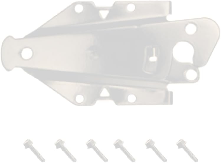 5” Stainless-Steel Self-Latching Gate Latch with Adjustable Striker for Vinyl/PVC Gates - White