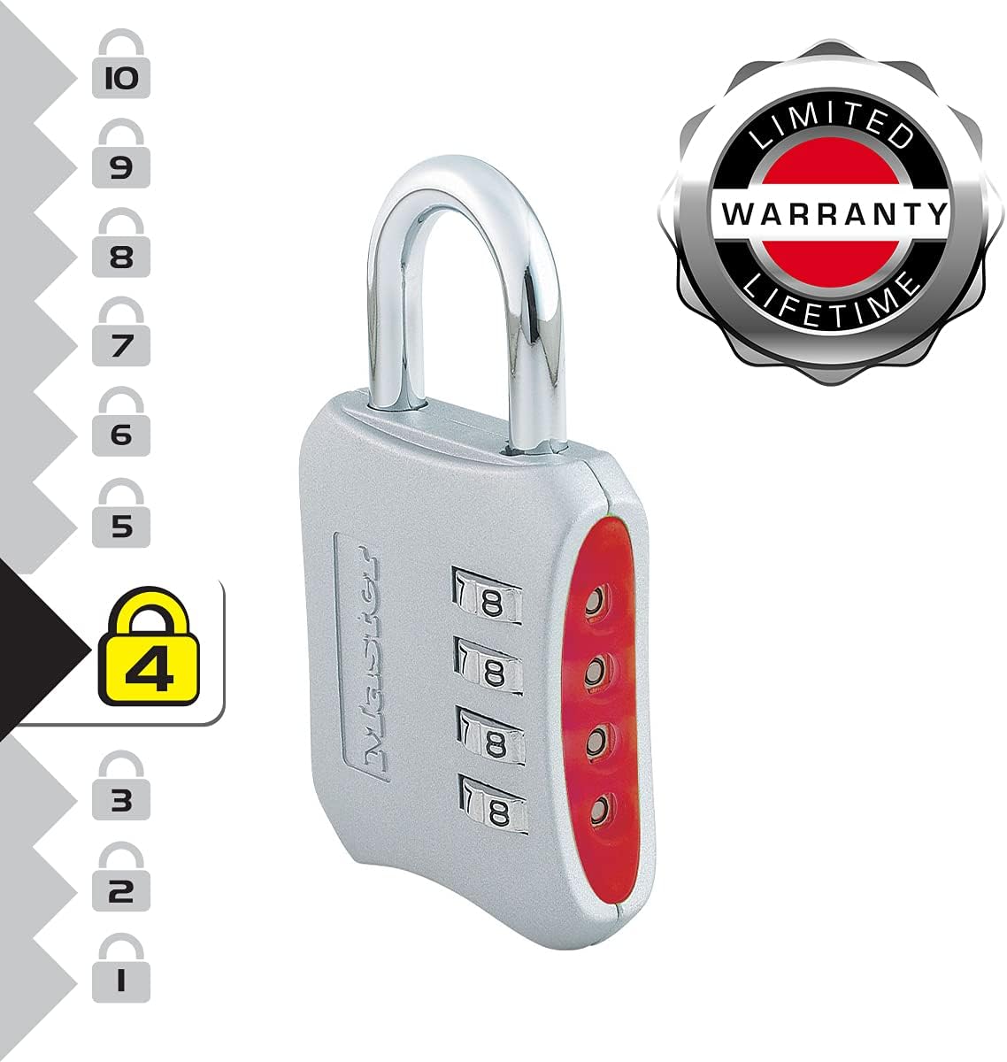 50 mm Programmable Combination Padlock by Master Lock - Assorted Colors