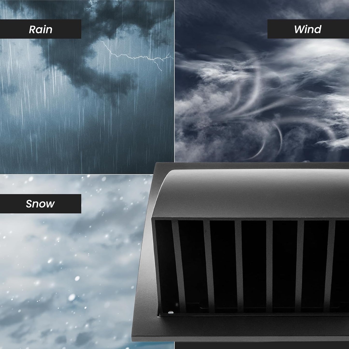 50 Pack 4'' Inch Brown Exhaust Hood Vent with Rain Cover, Flap - Indoor/Outdoor Air Vent Cover for HVAC Duct - 6'' x 6'' Inch Exhaust Cap