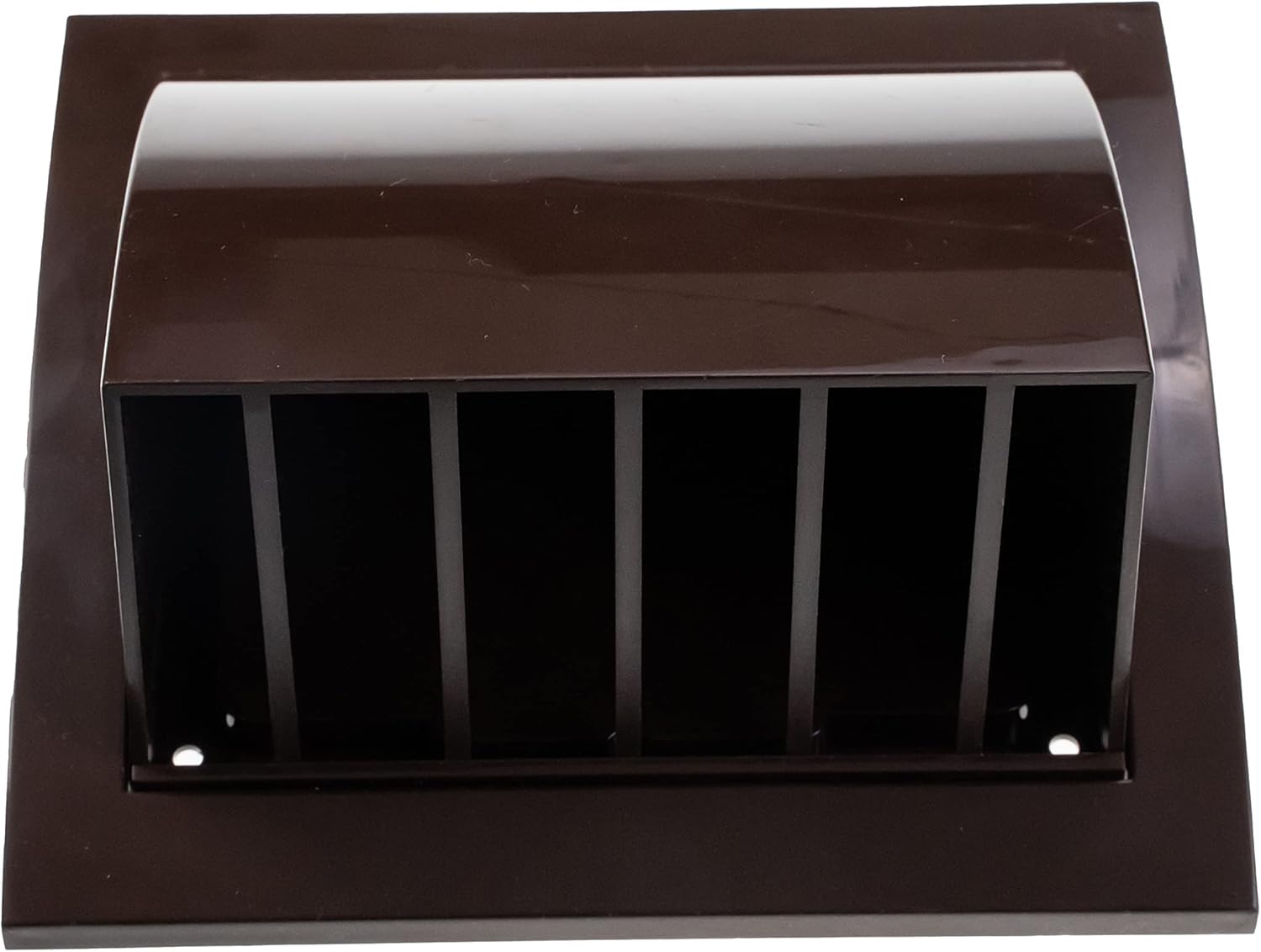 50 Pack 4'' Inch Brown Exhaust Hood Vent with Rain Cover, Flap - Indoor/Outdoor Air Vent Cover for HVAC Duct - 6'' x 6'' Inch Exhaust Cap