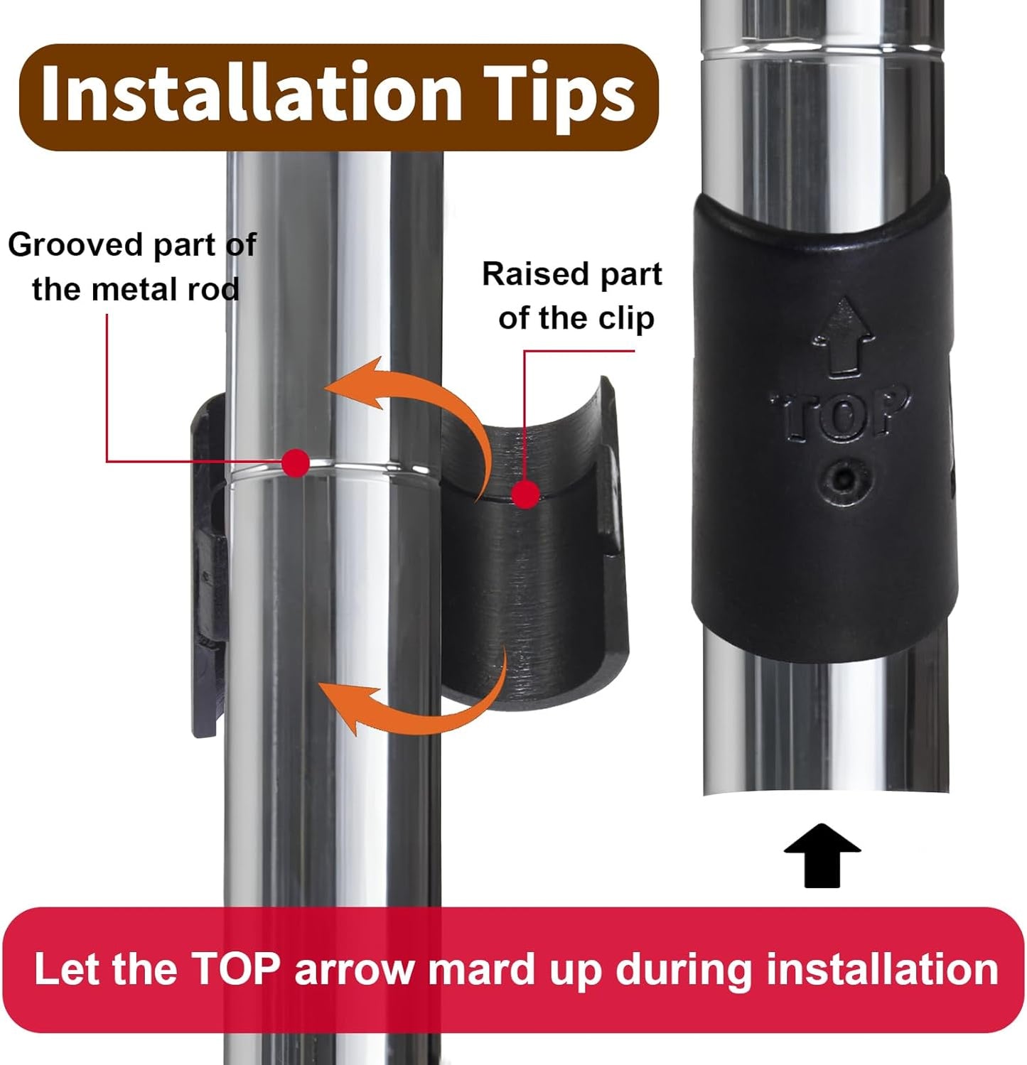 50-Pack 7/8 Inch Plastic Wire Shelving Shelf Lock Clips - Replacement Black Sleeve Clips for Wood Metal Pole Shelving (25 Pairs)