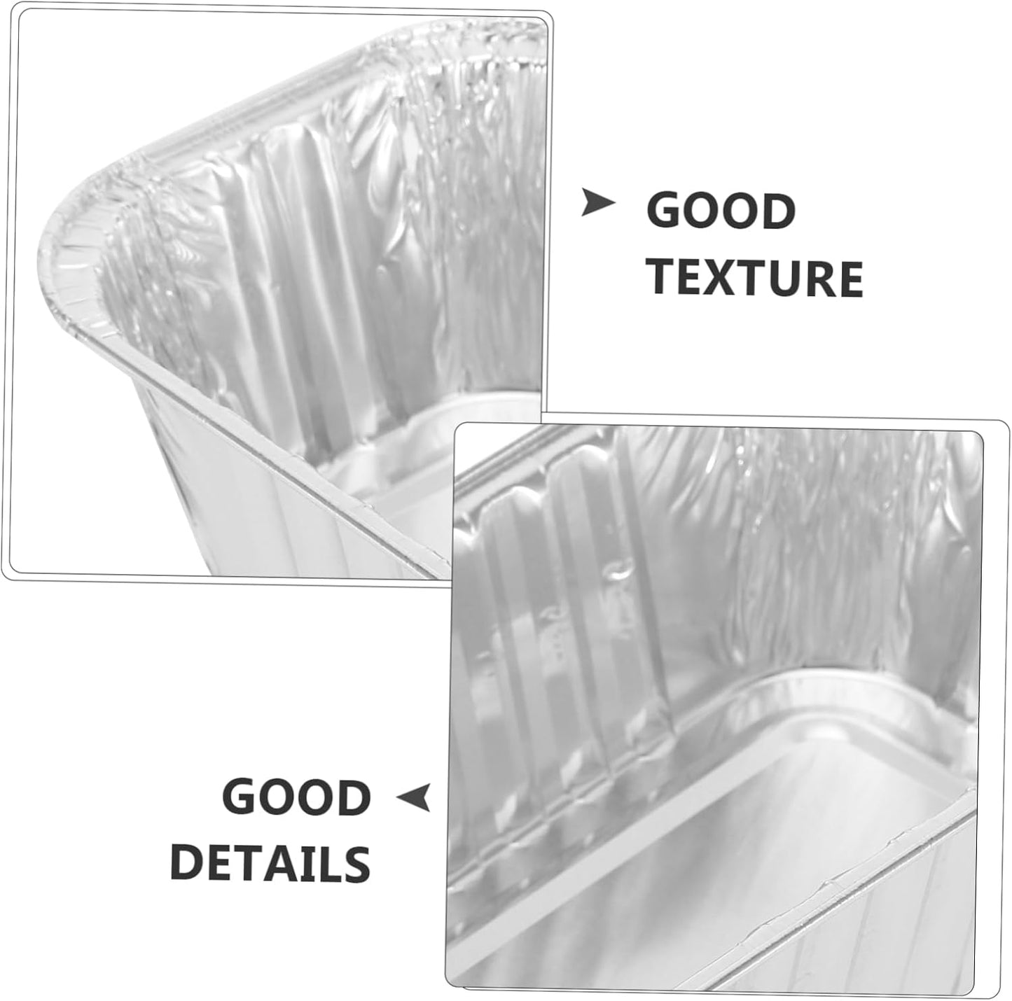 50 Pack Aluminum Foil Bread Baking Pans for Home Oven - Disposable Kitchen Gadget for Loaf Cakes and Bread