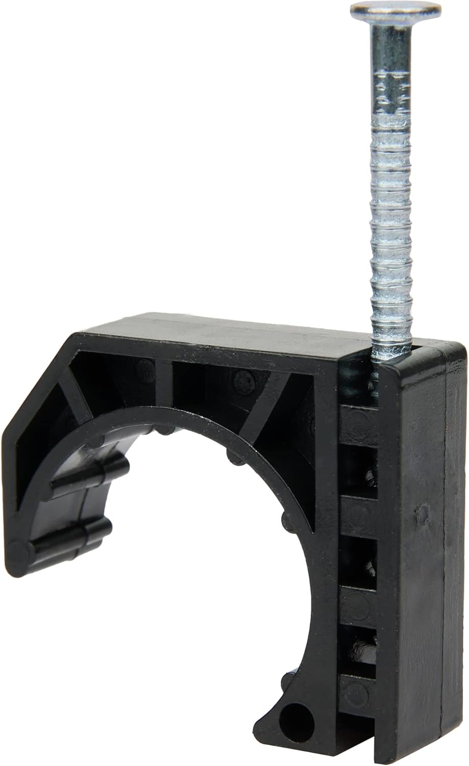 50-Pack Black Half Clamp Fixture J-Hook with Nail for 3/4" PEX Tubing Support - 3/4 Inch Size