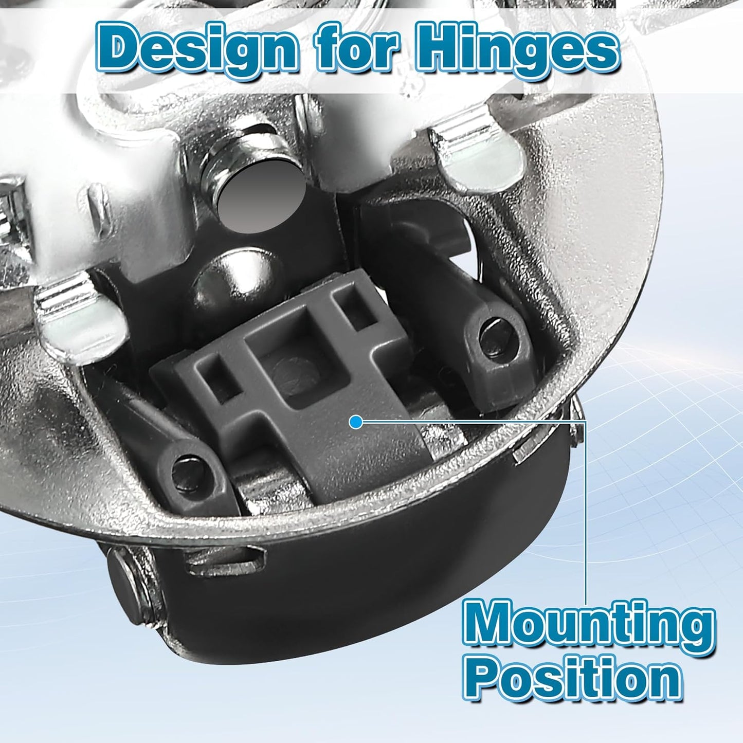 50 Pack Cabinet Restrictor Clips with 86 Degree Angle Restriction for Blum 38C315B3 - Plastic Restraints for American Kitchen Cabinets