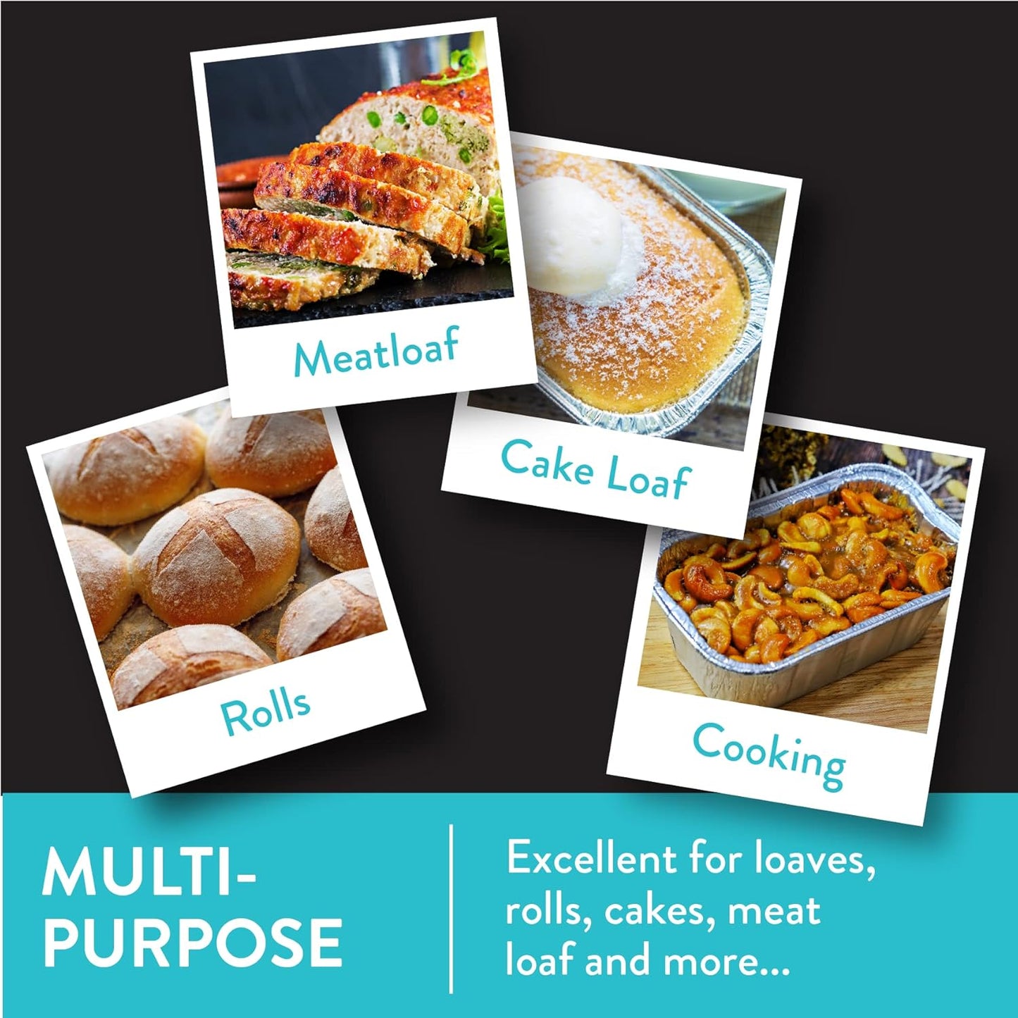 50-Pack DOBI Aluminum Mini Loaf Pans - Disposable Foil 1 lb Baking Pans - Small Bread Tins - 6" x 3.5" x 2