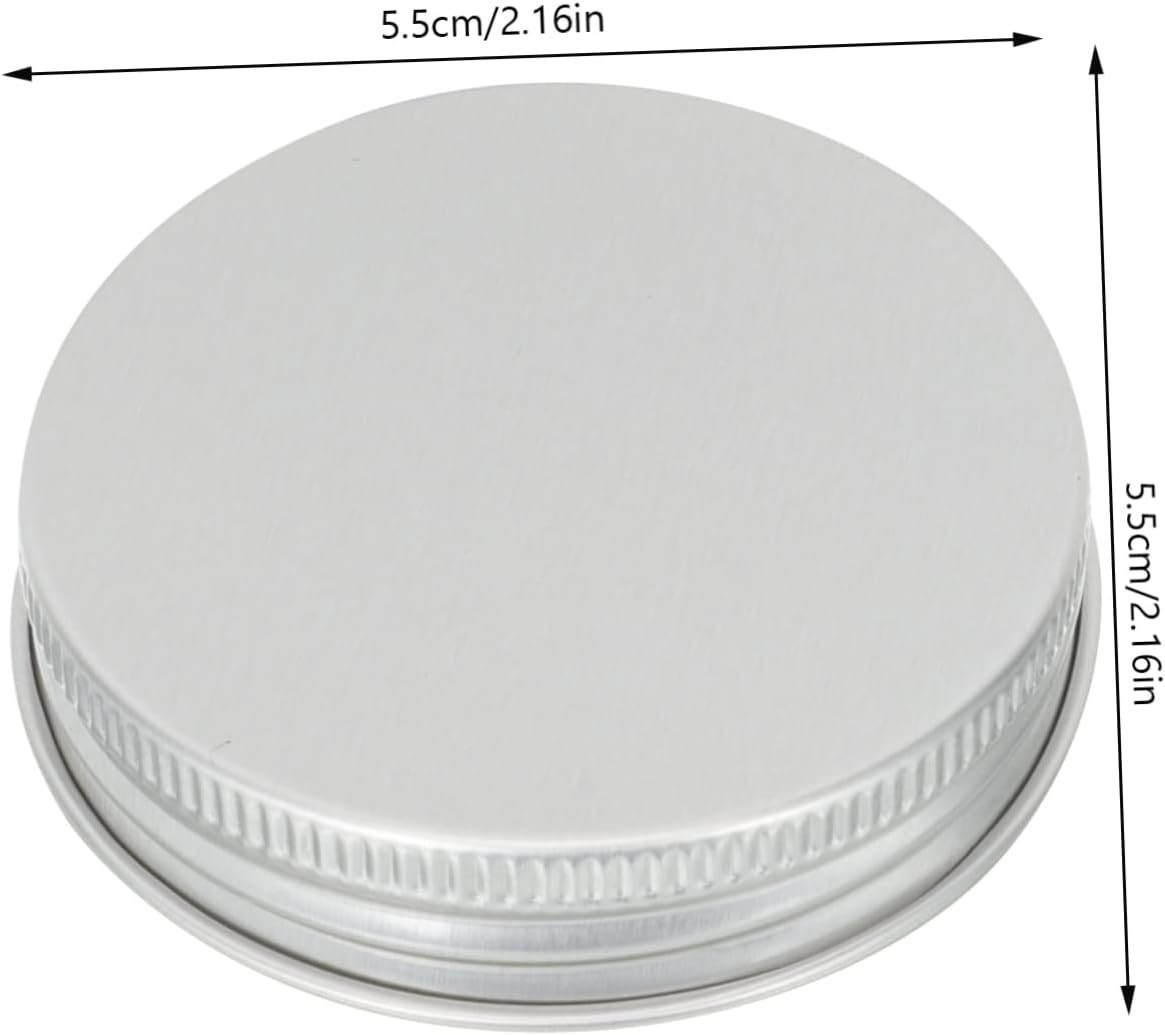 50 Pack Leak-proof Jar Caps - Honey Jar Lids Replacement for Canning Jars - Wide Mouth Ball Lids - Aluminum Mason Jar Tops