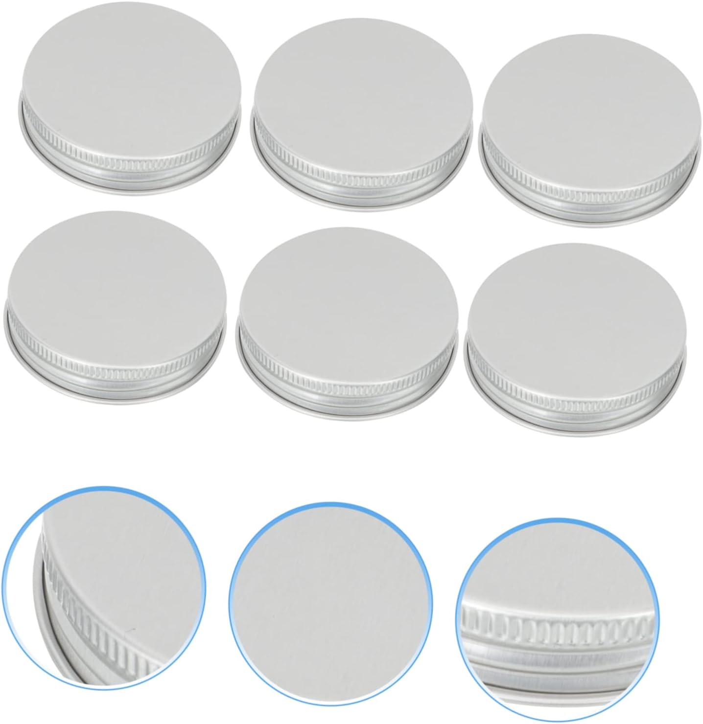50 Pack Leak-proof Jar Caps - Honey Jar Lids Replacement for Canning Jars - Wide Mouth Ball Lids - Aluminum Mason Jar Tops