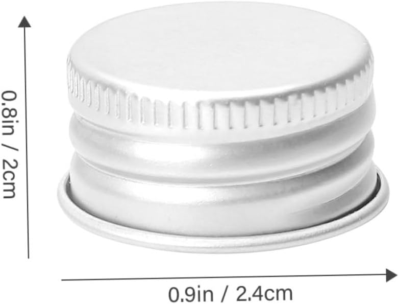 50 Pcs Leakproof Metal Screw Caps for Water Bottles and Jugs - Universal Reusable Lids for Sport Bottles, Jars, and Containers