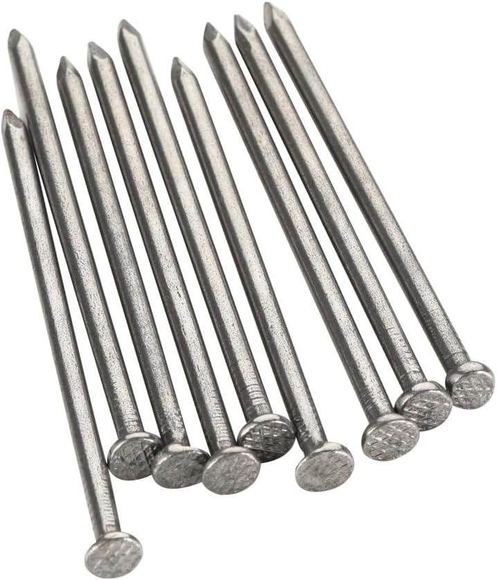 50 PCS MewuDecor 4.0 x 100mm Flat Nails for Picture Wall Hanging - Wood & Common Nails