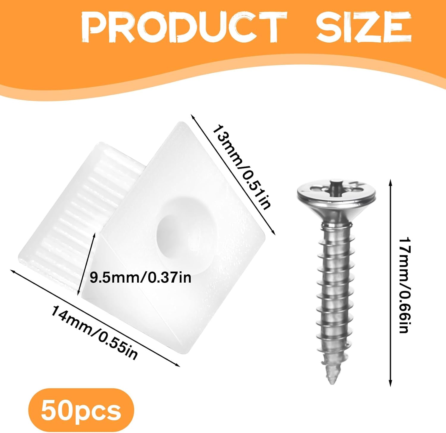 50 Pcs Plastic Drawer Wedges Support Brackets with Screws - Furniture Drawer Reinforcement Repair Kit