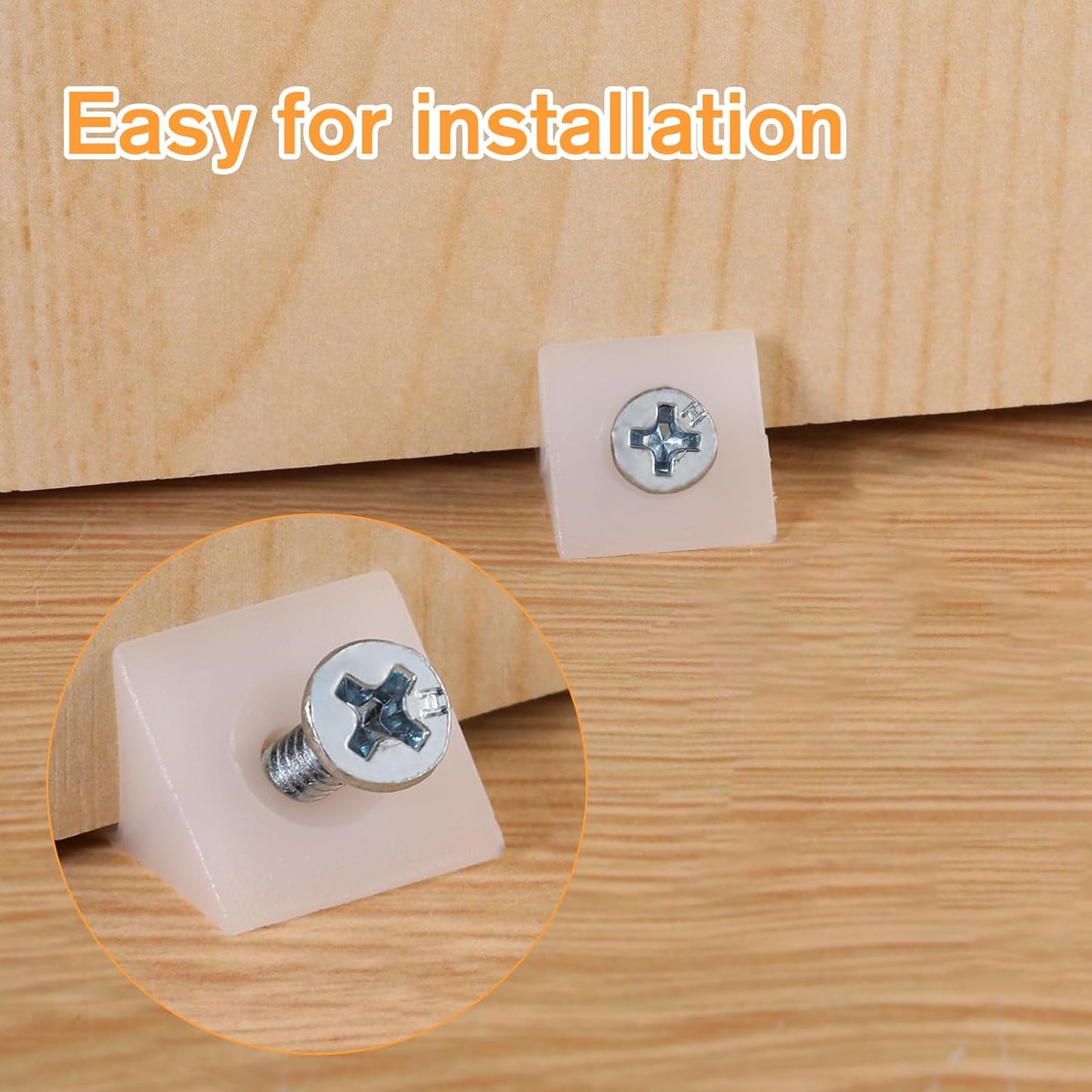 50 Pcs Plastic Drawer Wedges Support Brackets with Screws - Furniture Drawer Reinforcement Repair Kit