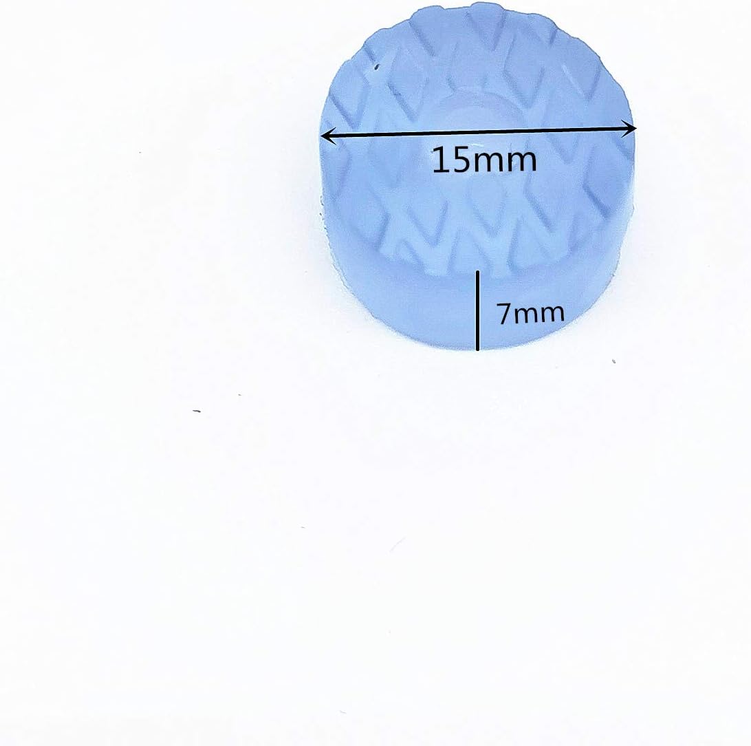 50 Pcs Translucent Cylindrical Furniture Pads - Rubber Non Slip Feet for Table, Desk, Chair, Sofa, Cutting Boards