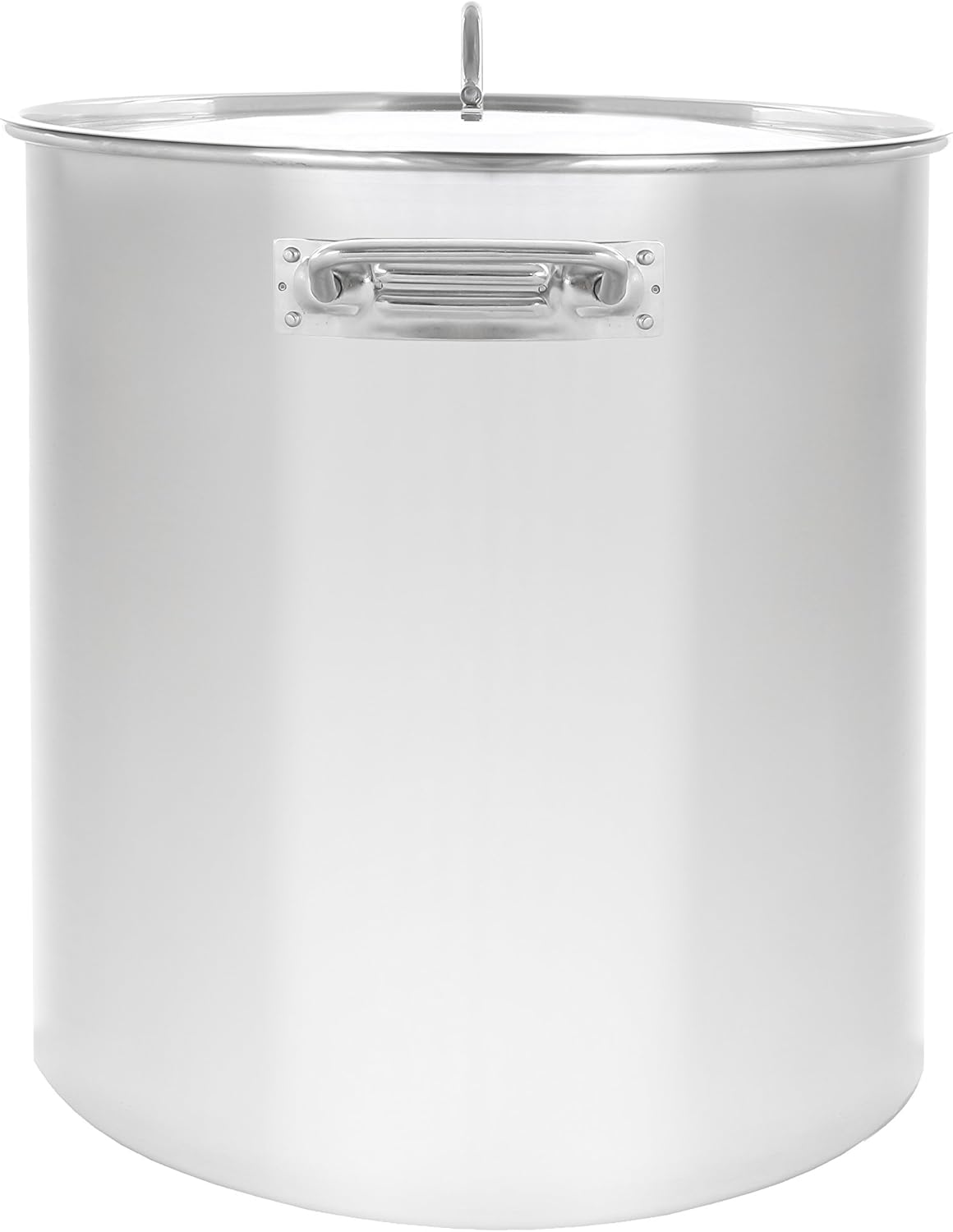 50 QT CONCORD Stainless Steel Stock Pot - Polished Beer Brewing Kettle with Flat Lid and Mash Tun