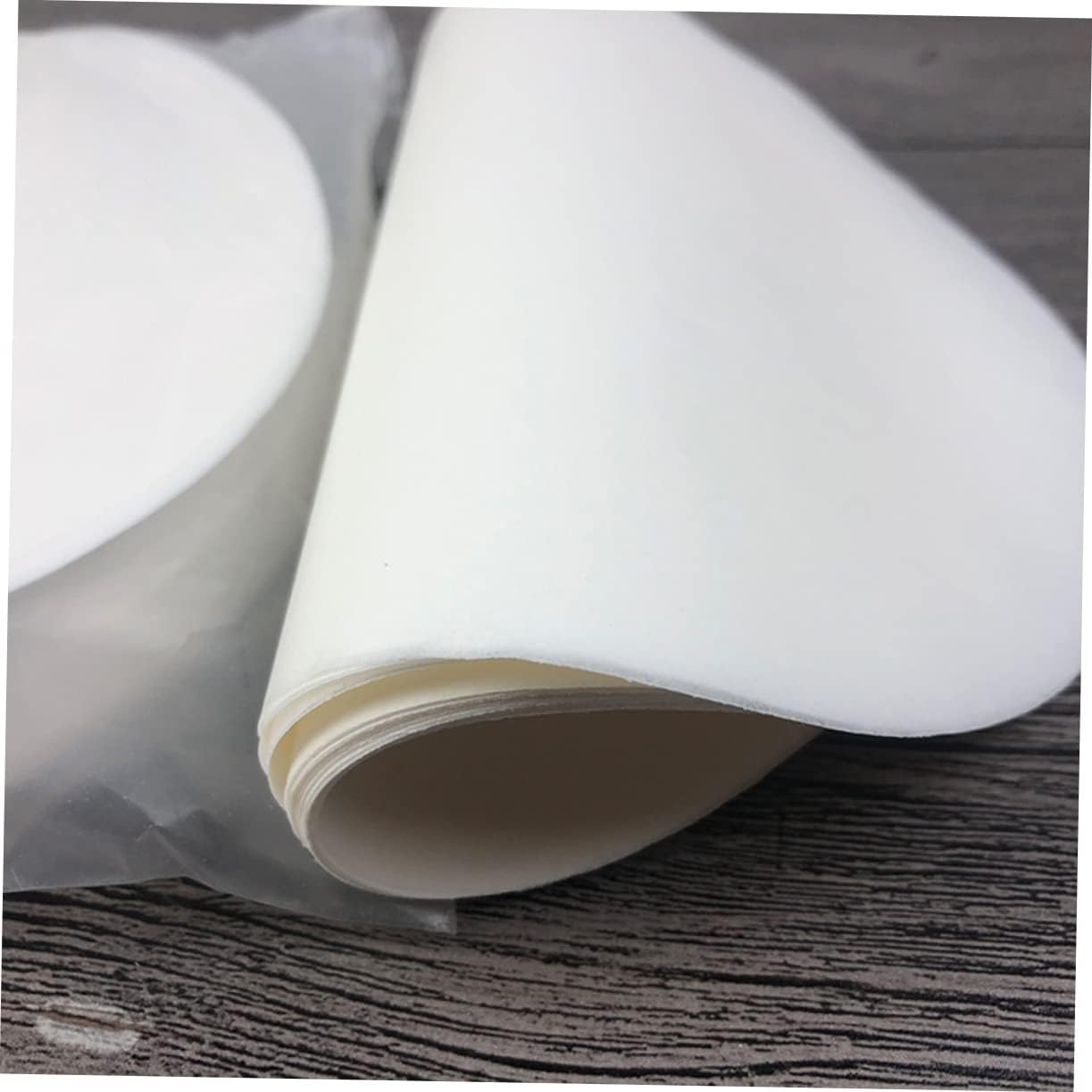 50 Sheets Double Sided Silicone Oil Paper for Baking, Grilling, and Cooking - Round BBQ Accessories - 32cm - Versatile Oven Use