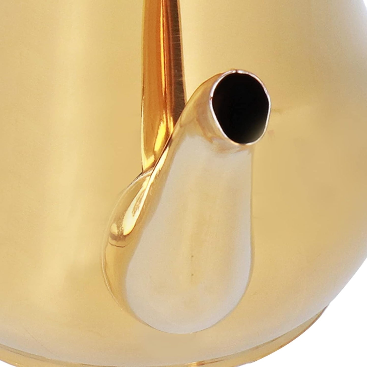 500 ML Stainless Steel Teapot with Gooseneck Spout and Removable Infuser - Modern Oil Strainer Pot for Home, Kitchen, Hotel, Restaurant - Gold Color