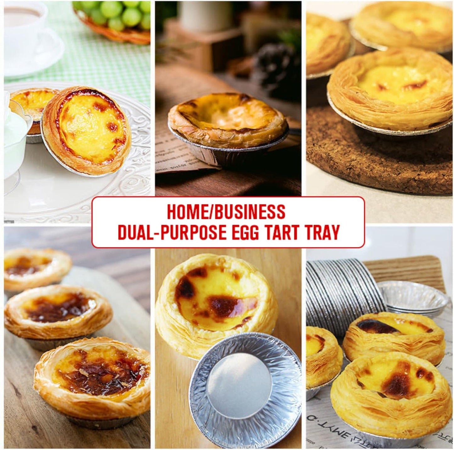 500 Pack 5 inch Disposable Aluminum Foil Pie Tins for Baking Mini Pies & Cakes - Oven Safe, Stackable, Freezable & Reheatable