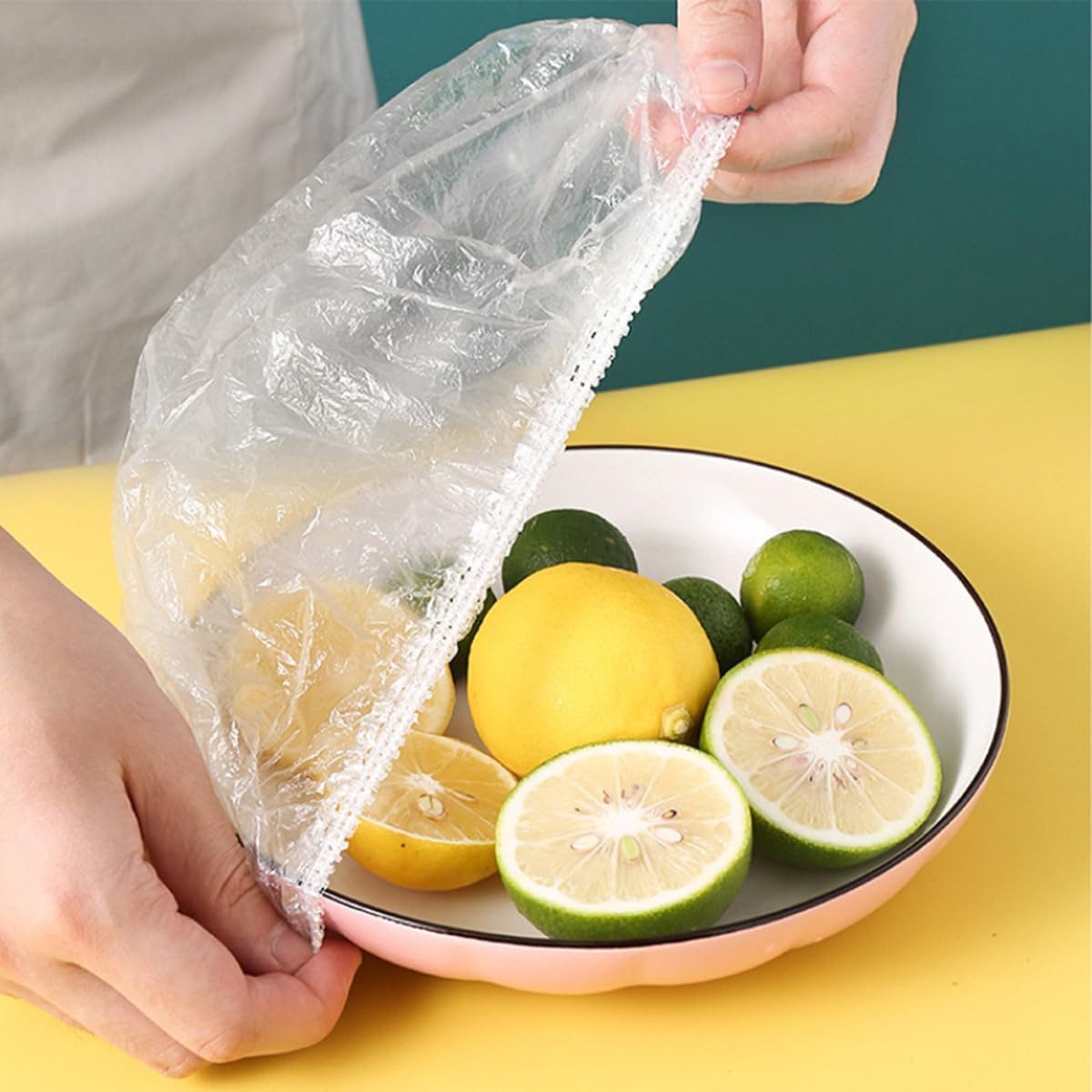 500 Pack Disposable Elastic Bowl Lids for Food Storage - Adjustable Plastic Covers for Fresh Keeping and Sealing Bowls