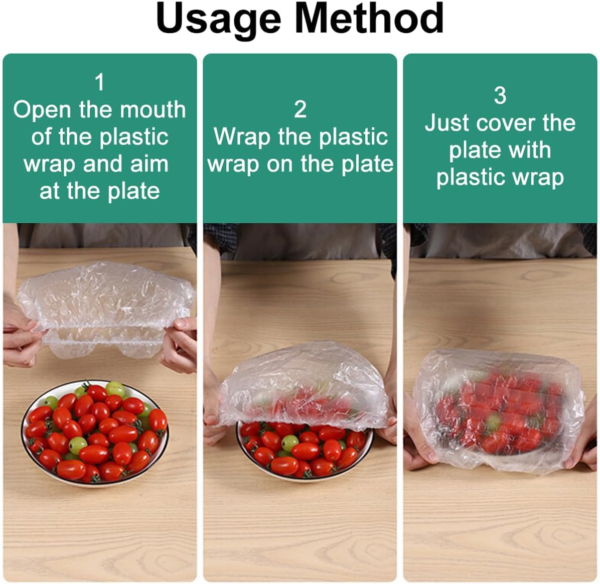 500 Pack Disposable Elastic Bowl Lids for Food Storage - Adjustable Plastic Covers for Fresh Keeping and Sealing Bowls
