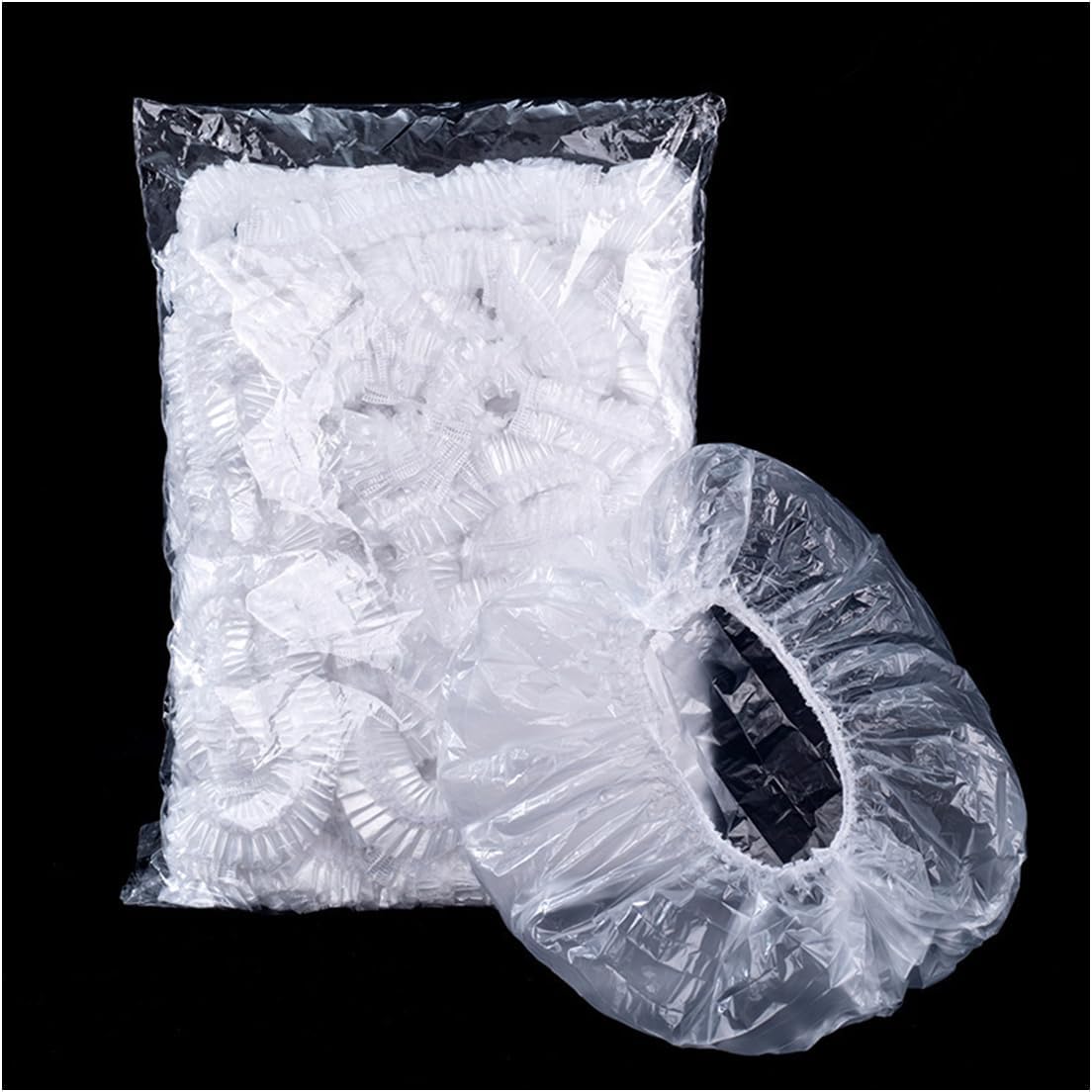 500 Pack Disposable Elastic Bowl Lids for Food Storage - Adjustable Plastic Covers for Fresh Keeping and Sealing Bowls